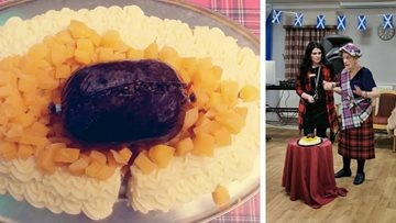 Burns Night celebrations at Glasgow care home
